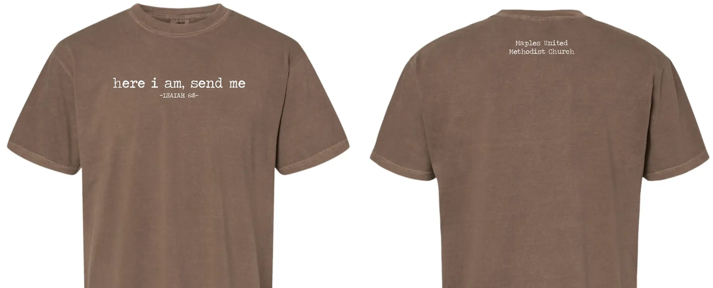 Maples United Methodist Church- 2 Color Options -Comfort Colors® Heavyweight Ring Spun Tee PrinthouseOB