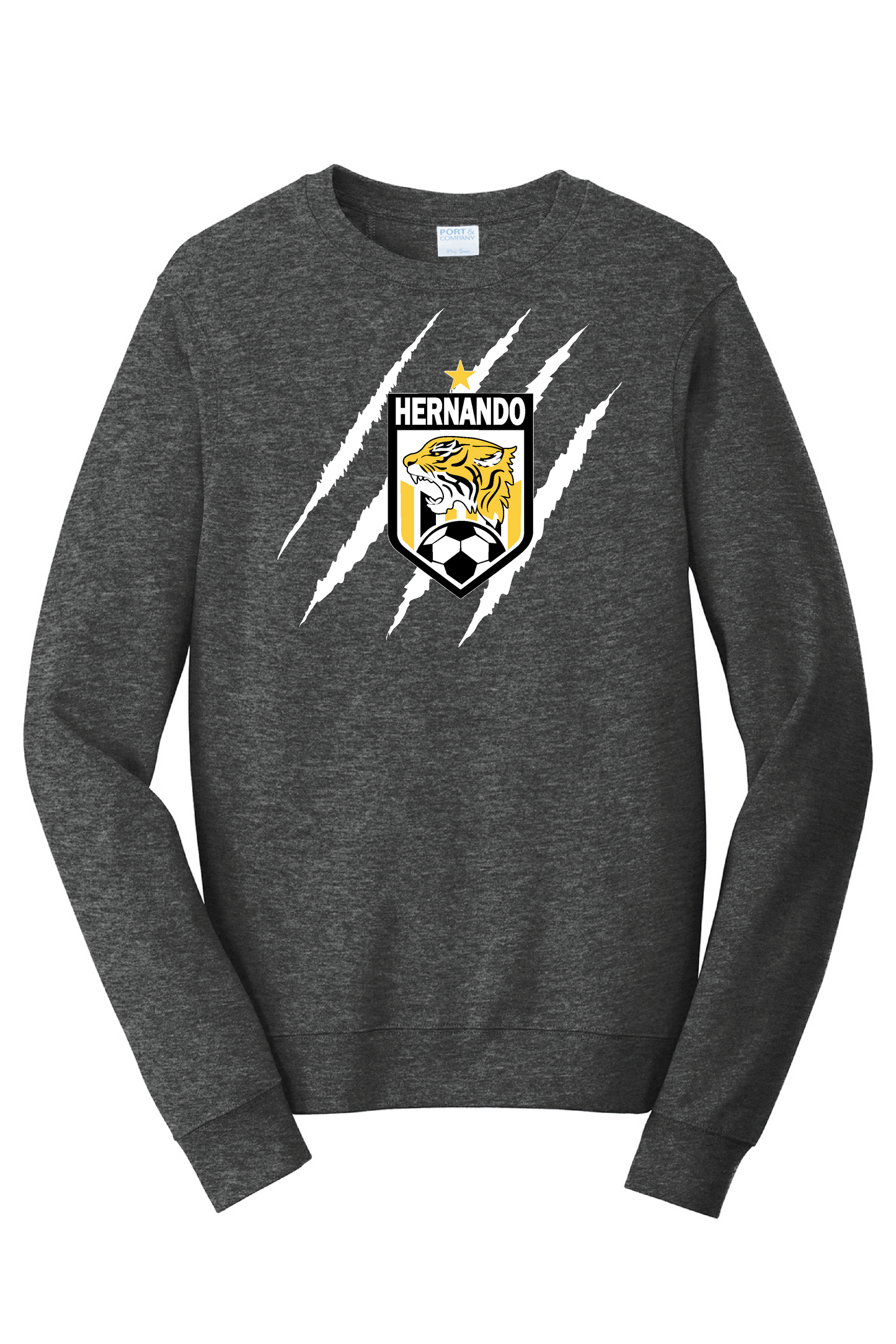 Hernando Soccer Claw - Port & Company® Fan Favorite™ Fleece Crewneck Sweatshirt - 5 Color Options (Copy) PrinthouseOB