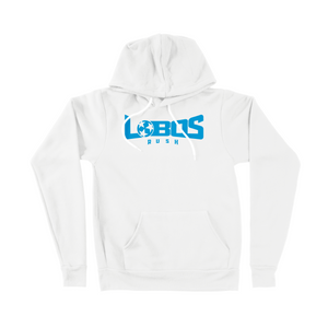 LOBOS RUSH BELLA CANVAS SPONGE FLEECE HOODIE - RUSH BLUE PRINT