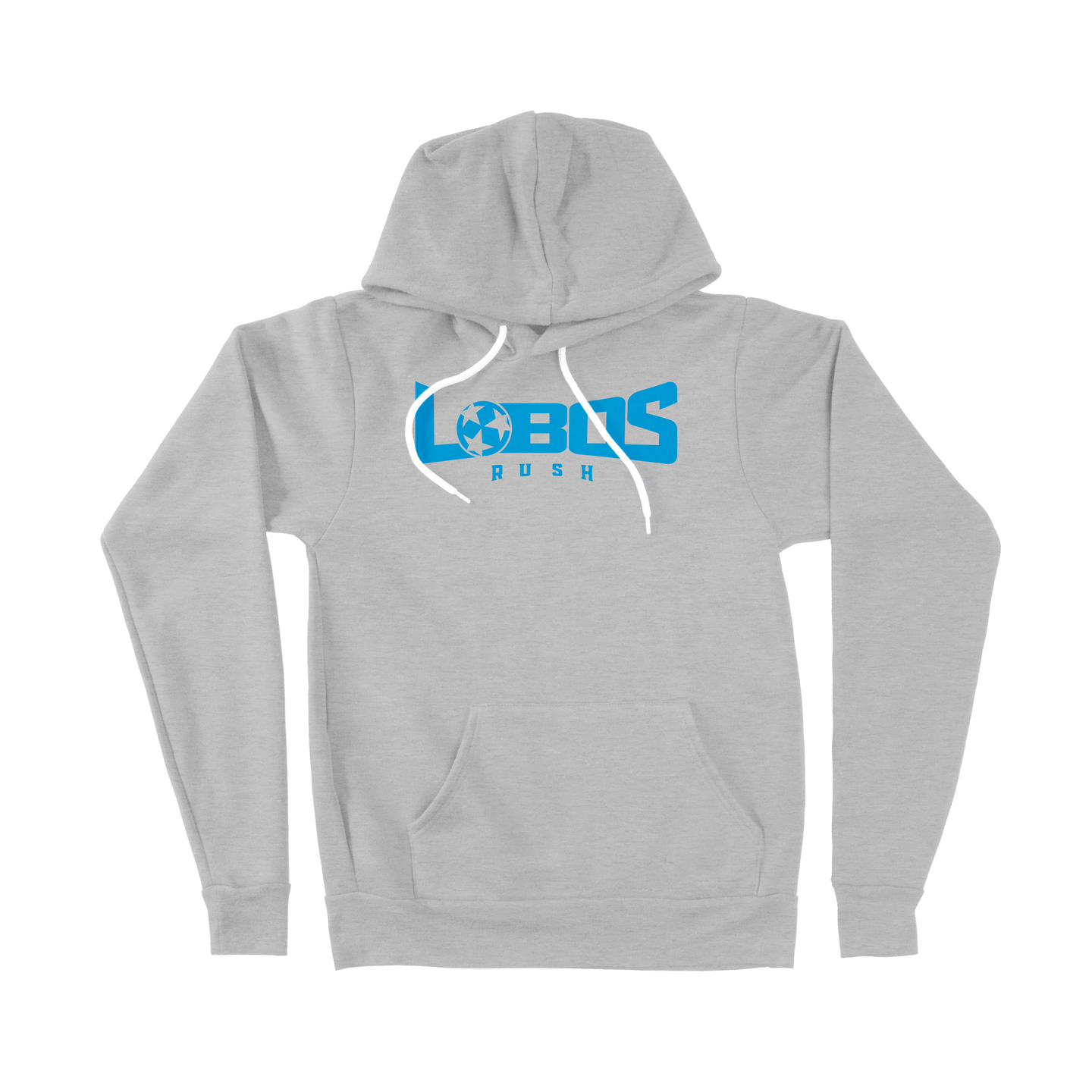 LOBOS RUSH BELLA CANVAS SPONGE FLEECE HOODIE - RUSH BLUE PRINT