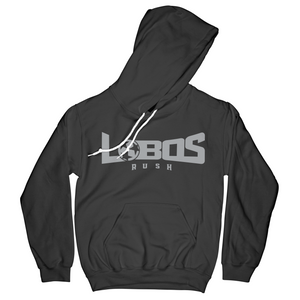 LOBOS RUSH GILDAN HOODIE - GREY PRINT - 12 COLOR OPTIONS