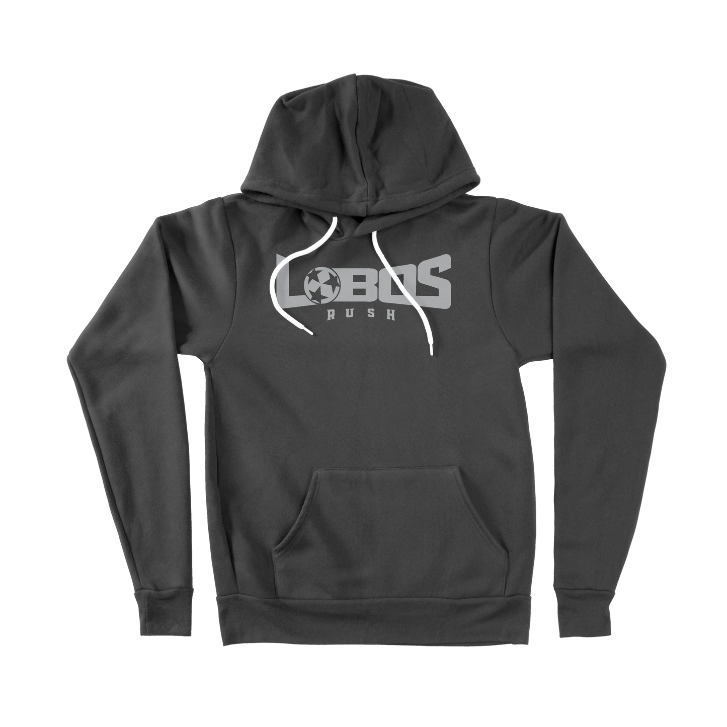 LOBOS RUSH BELLA CANVAS SPONGE FLEECE HOODIE - GREY PRINT - 6 COLOR OPTIONS PrinthouseOB