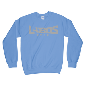 LOBOS RUSH GILDAN CREW NECK SWEATSHIRT - GREY PRINT