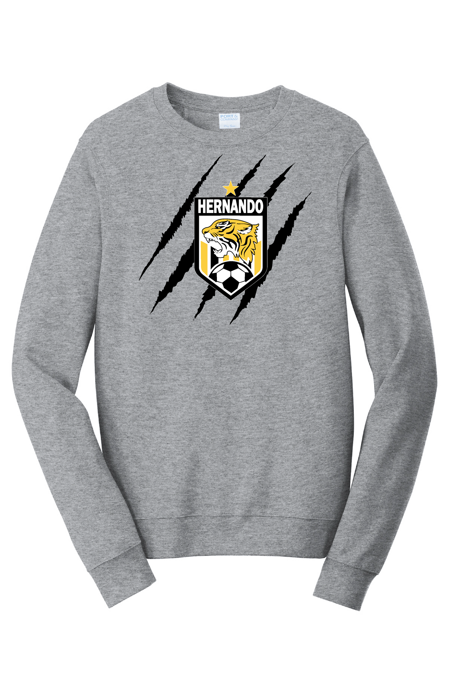 Hernando Soccer Claw - Port & Company® Fan Favorite™ Fleece Crewneck Sweatshirt - 5 Color Options (Copy) PrinthouseOB