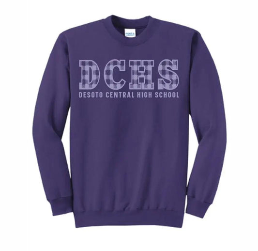 DESOTO CENTRAL PLAID PRINT SWEATSHIRT PrinthouseOB