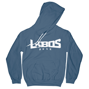 LOBOS RUSH GILDAN HOODIE - WHITE PRINT