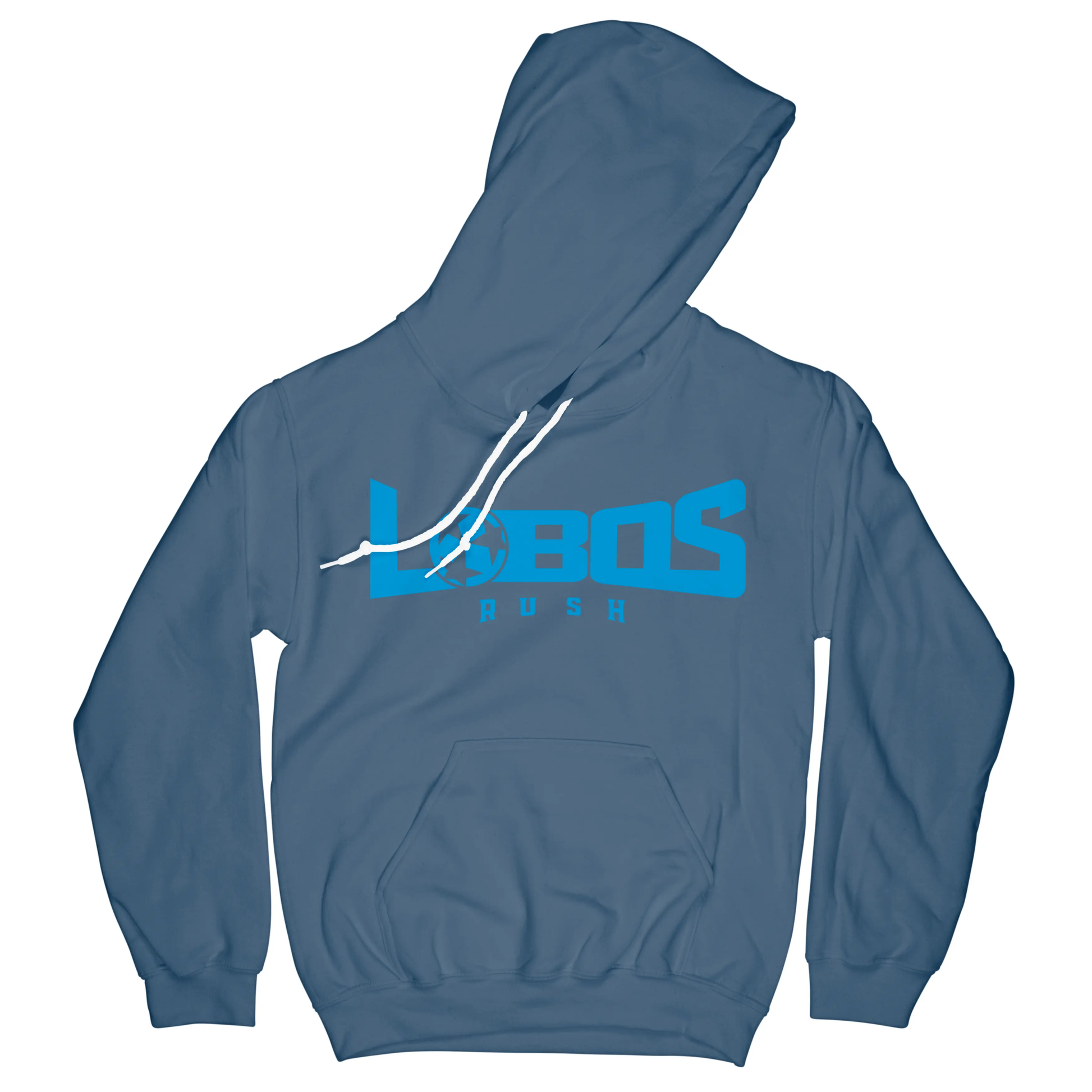 LOBOS RUSH GILDAN HOODIE - RUSH BLUE PRINT - 10 COLOR OPTIONS PrinthouseOB