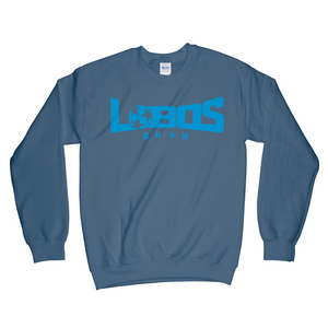 LOBOS RUSH GILDAN CREW NECK SWEATSHIRT - RUSH BLUE PRINT