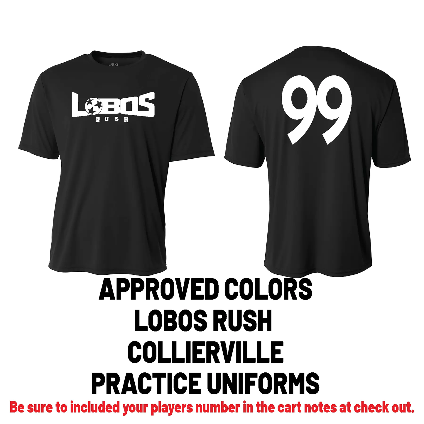 Lobos Rush - Collierville Approved Practice Jerseys - 4 Options PrinthouseOB
