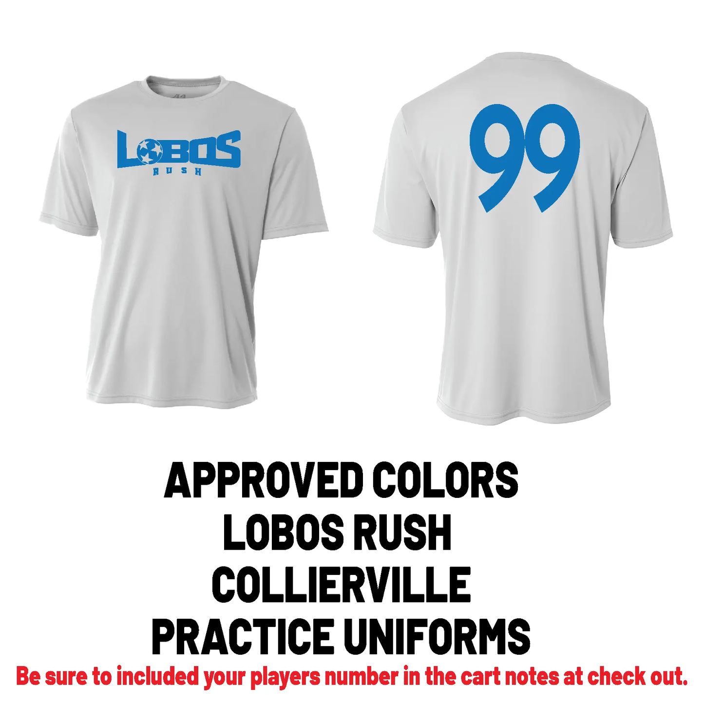 Lobos Rush - Collierville Approved Practice Jerseys - 4 Options PrinthouseOB