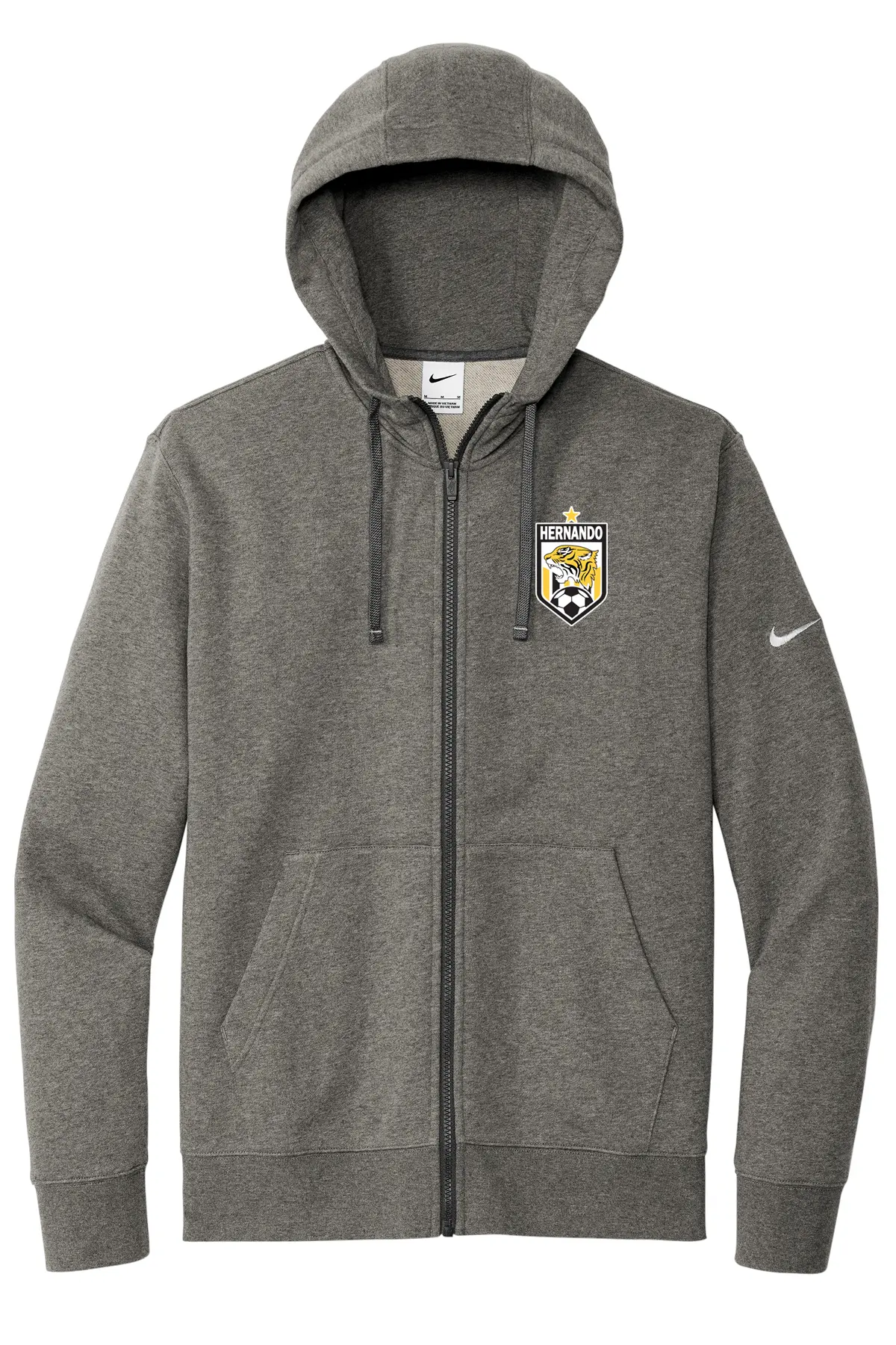 Hernando Soccer - Nike Club Fleece Sleeve Swoosh Full-Zip Hoodie PrinthouseOB