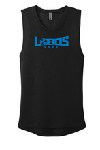 Load image into Gallery viewer, LOBOS RUSH Next Level Apparel® Women’s Festival Muscle Tank - RUSH BLUE PRINT - 10 COLOR OPTIONS