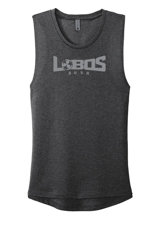 LOBOS RUSH Next Level Apparel® Women’s Festival Muscle Tank - GREY PRINT - 10 COLOR OPTIONS PrinthouseOB