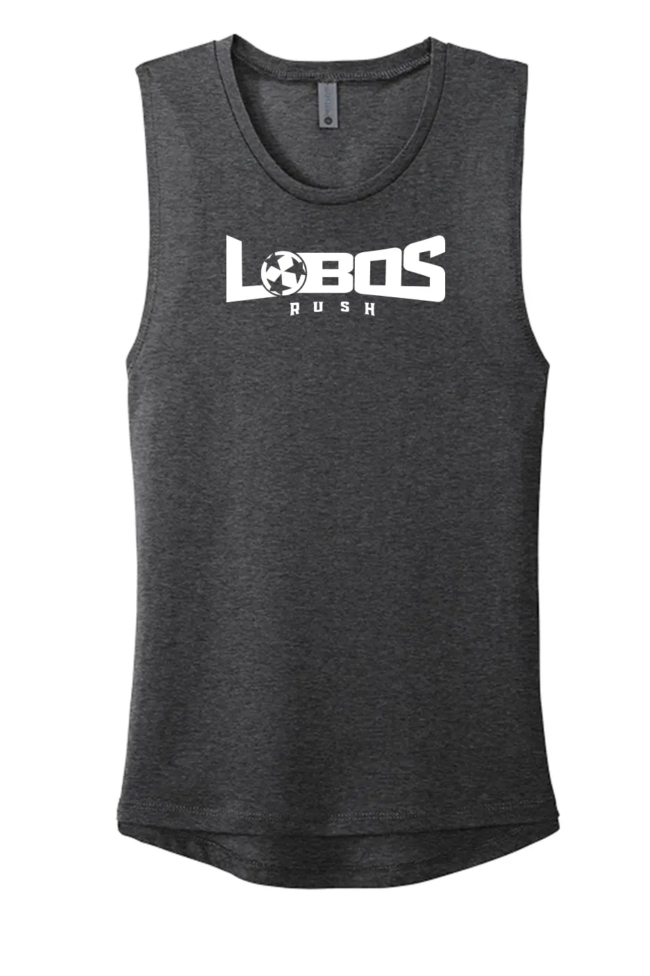 LOBOS RUSH Next Level Apparel® Women’s Festival Muscle Tank - WHITE PRINT - 9 COLOR OPTIONS PrinthouseOB