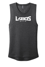 Load image into Gallery viewer, LOBOS RUSH Next Level Apparel® Women’s Festival Muscle Tank - WHITE PRINT - 9 COLOR OPTIONS