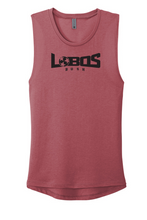 Load image into Gallery viewer, LOBOS RUSH Next Level Apparel® Women’s Festival Muscle Tank - BLACK PRINT - 9 COLOR OPTIONS