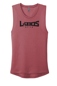 LOBOS RUSH Next Level Apparel® Women’s Festival Muscle Tank - BLACK PRINT - 9 COLOR OPTIONS