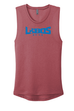 Load image into Gallery viewer, LOBOS RUSH Next Level Apparel® Women’s Festival Muscle Tank - RUSH BLUE PRINT - 10 COLOR OPTIONS