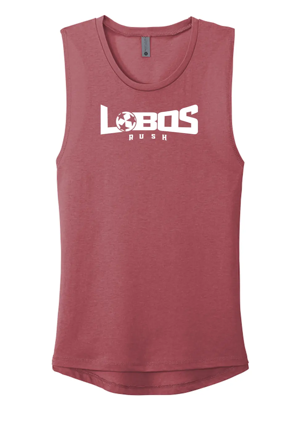 LOBOS RUSH Next Level Apparel® Women’s Festival Muscle Tank - WHITE PRINT - 9 COLOR OPTIONS PrinthouseOB