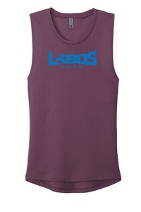 LOBOS RUSH Next Level Apparel® Women’s Festival Muscle Tank - RUSH BLUE PRINT - 10 COLOR OPTIONS