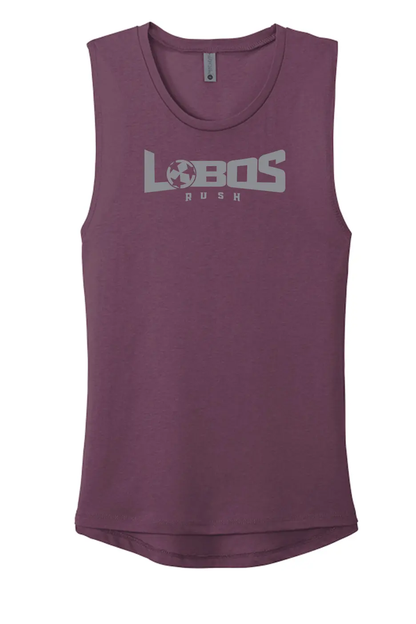 LOBOS RUSH Next Level Apparel® Women’s Festival Muscle Tank - GREY PRINT - 10 COLOR OPTIONS PrinthouseOB