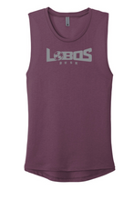 Load image into Gallery viewer, LOBOS RUSH Next Level Apparel® Women’s Festival Muscle Tank - GREY PRINT - 10 COLOR OPTIONS