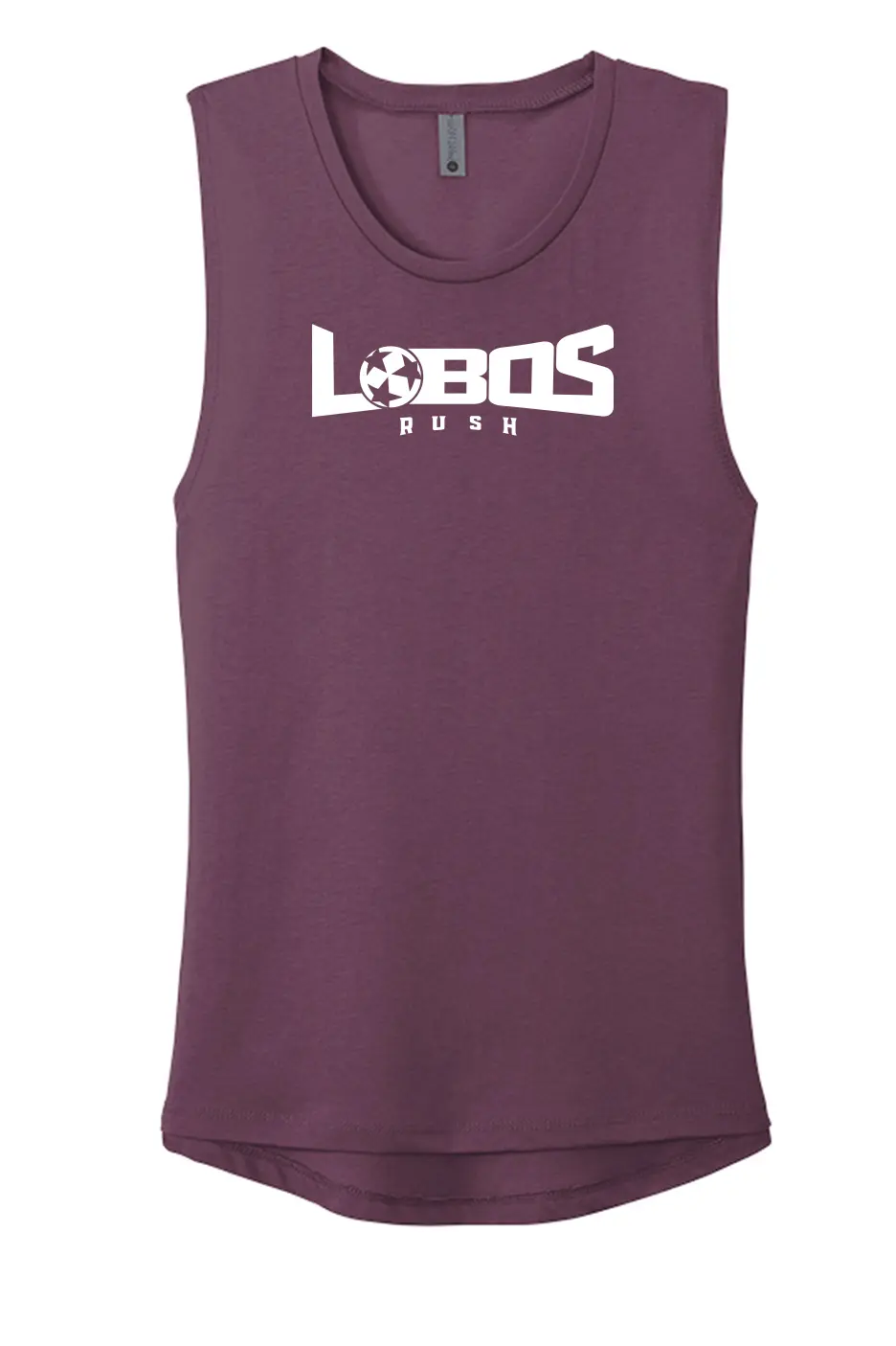 LOBOS RUSH Next Level Apparel® Women’s Festival Muscle Tank - WHITE PRINT - 9 COLOR OPTIONS PrinthouseOB