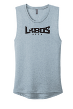 Load image into Gallery viewer, LOBOS RUSH Next Level Apparel® Women’s Festival Muscle Tank - BLACK PRINT - 9 COLOR OPTIONS