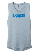 Load image into Gallery viewer, LOBOS RUSH Next Level Apparel® Women’s Festival Muscle Tank - RUSH BLUE PRINT - 10 COLOR OPTIONS