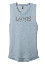 Load image into Gallery viewer, LOBOS RUSH Next Level Apparel® Women’s Festival Muscle Tank - GREY PRINT - 10 COLOR OPTIONS