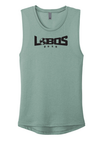 LOBOS RUSH Next Level Apparel® Women’s Festival Muscle Tank - BLACK PRINT - 9 COLOR OPTIONS