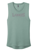 Load image into Gallery viewer, LOBOS RUSH Next Level Apparel® Women’s Festival Muscle Tank - GREY PRINT - 10 COLOR OPTIONS