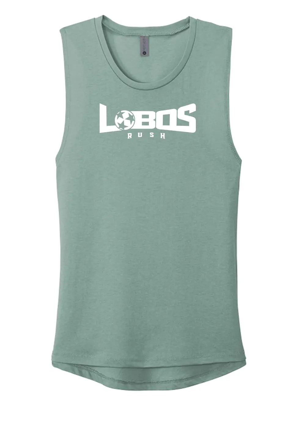 LOBOS RUSH Next Level Apparel® Women’s Festival Muscle Tank - WHITE PRINT - 9 COLOR OPTIONS PrinthouseOB