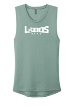 Load image into Gallery viewer, LOBOS RUSH Next Level Apparel® Women’s Festival Muscle Tank - WHITE PRINT - 9 COLOR OPTIONS