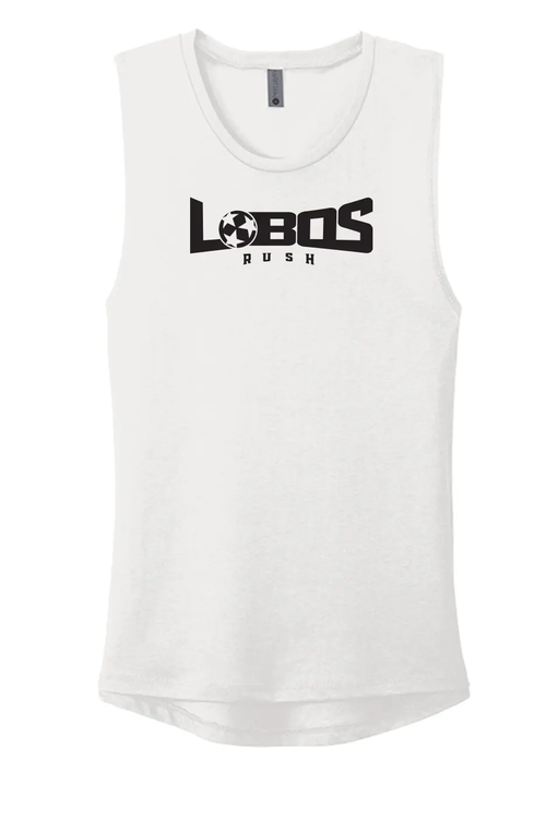 LOBOS RUSH Next Level Apparel® Women’s Festival Muscle Tank - BLACK PRINT - 9 COLOR OPTIONS PrinthouseOB