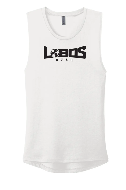 LOBOS RUSH Next Level Apparel® Women’s Festival Muscle Tank - BLACK PRINT - 9 COLOR OPTIONS PrinthouseOB