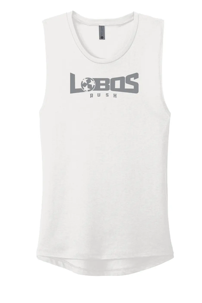 LOBOS RUSH Next Level Apparel® Women’s Festival Muscle Tank - GREY PRINT - 10 COLOR OPTIONS PrinthouseOB