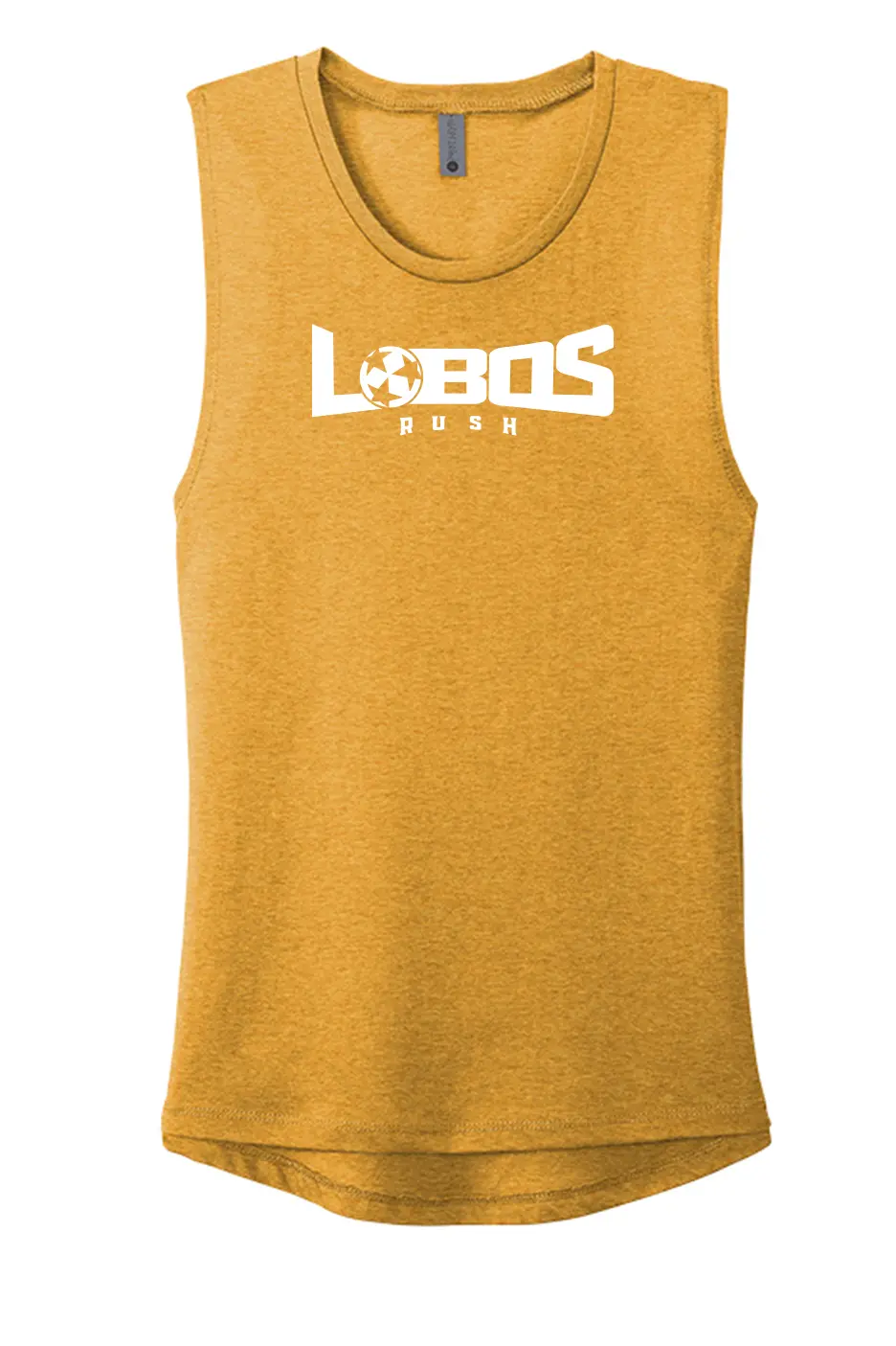 LOBOS RUSH Next Level Apparel® Women’s Festival Muscle Tank - WHITE PRINT - 9 COLOR OPTIONS PrinthouseOB