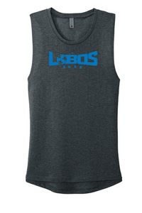 LOBOS RUSH Next Level Apparel® Women’s Festival Muscle Tank - RUSH BLUE PRINT - 10 COLOR OPTIONS