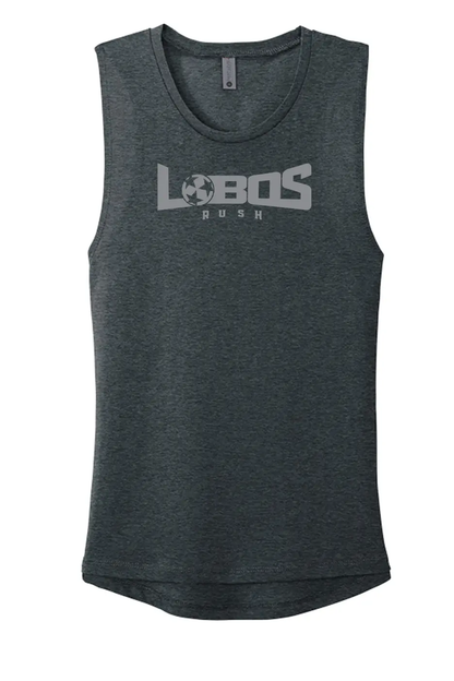 LOBOS RUSH Next Level Apparel® Women’s Festival Muscle Tank - GREY PRINT - 10 COLOR OPTIONS PrinthouseOB