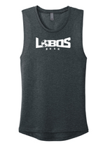 Load image into Gallery viewer, LOBOS RUSH Next Level Apparel® Women’s Festival Muscle Tank - WHITE PRINT - 9 COLOR OPTIONS