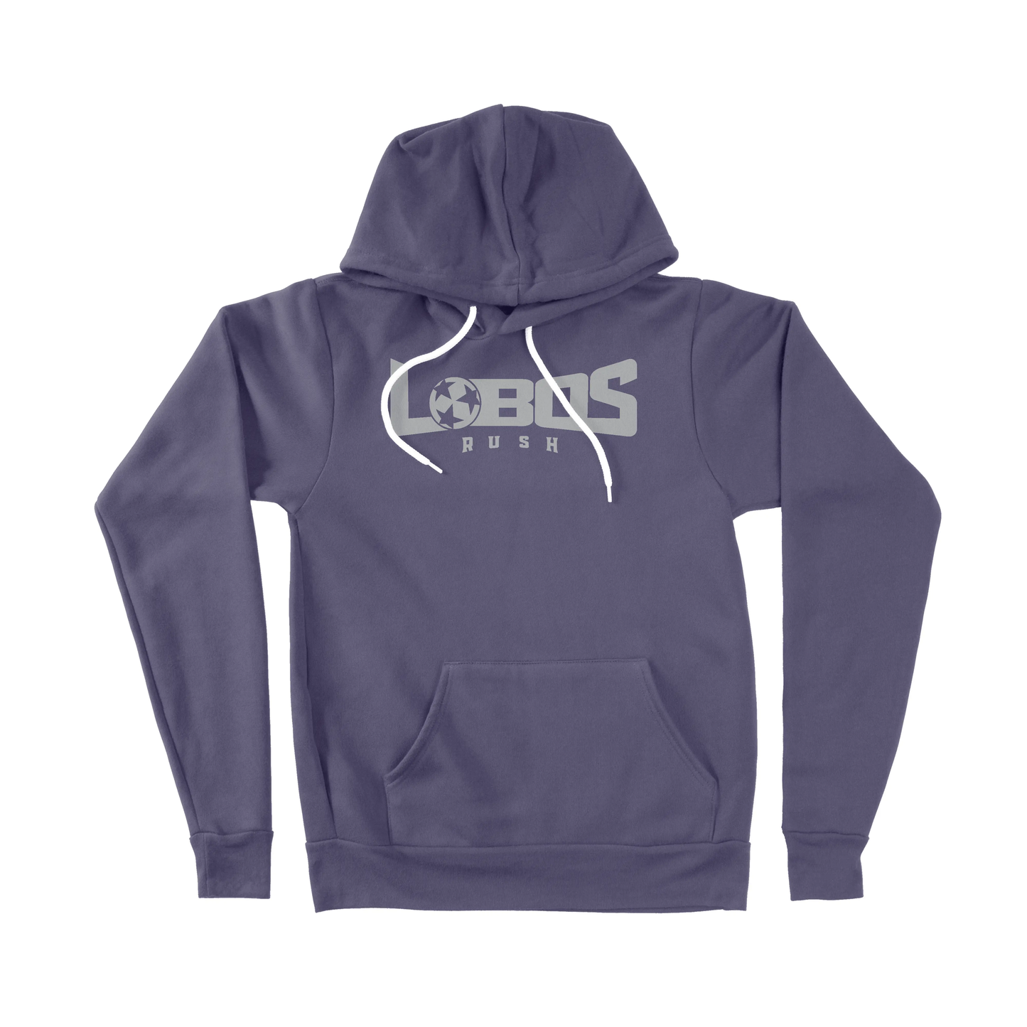 LOBOS RUSH BELLA CANVAS SPONGE FLEECE HOODIE - GREY PRINT - 6 COLOR OPTIONS PrinthouseOB