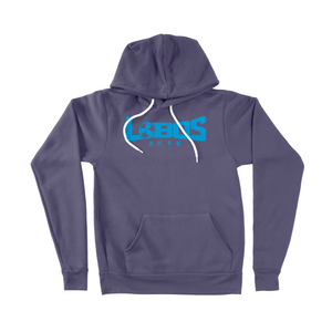 LOBOS RUSH BELLA CANVAS SPONGE FLEECE HOODIE - RUSH BLUE PRINT