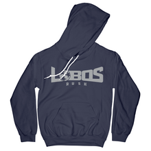 Load image into Gallery viewer, LOBOS RUSH GILDAN HOODIE - GREY PRINT - 12 COLOR OPTIONS