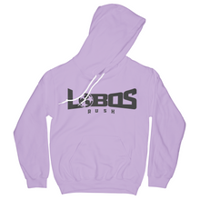 Load image into Gallery viewer, LOBOS RUSH GILDAN HOODIE - BLACK PRINT - 10 COLOR OPTIONS