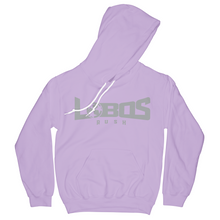 Load image into Gallery viewer, LOBOS RUSH GILDAN HOODIE - GREY PRINT - 12 COLOR OPTIONS