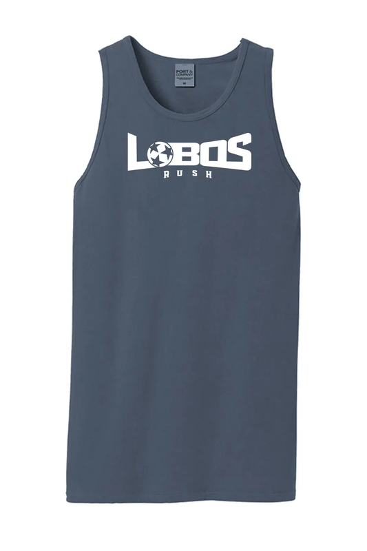 LOBOS RUSH Beach Wash® TANK - WHITE PRINT - 9 COLOR OPTIONS PrinthouseOB