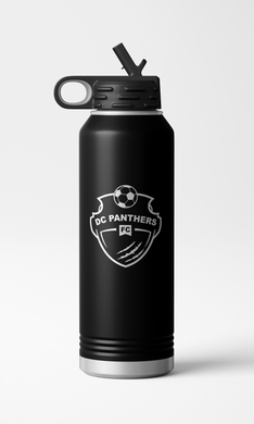 DC PANTHERS - 32 OZ BLACK PERSONALIZED WATER BOTTLE