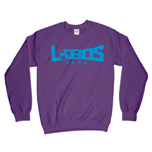 Load image into Gallery viewer, LOBOS RUSH GILDAN CREW NECK SWEATSHIRT - RUSH BLUE PRINT - 9 COLOR OPTIONS