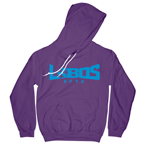 LOBOS RUSH GILDAN HOODIE - RUSH BLUE PRINT